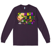 Plum mardi gras drinking team margaritas Long Sleeve Tee - CowGirlArtShop
