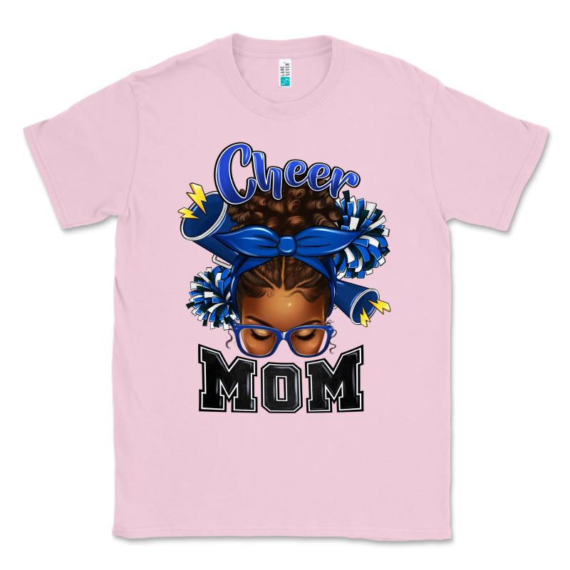 Cheer Mom Afro Messy Bun Classic Tee by texasbilliewilder | Teevron