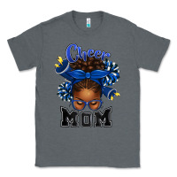 Charcoal Heather Cheer Mom Afro Messy Bun Classic Tee - texasbilliewilder