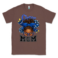 Chestnut Cheer Mom Afro Messy Bun Classic Tee - texasbilliewilder