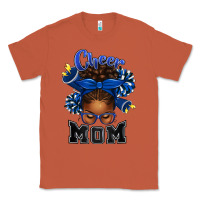 Copper Cheer Mom Afro Messy Bun Classic Tee - texasbilliewilder