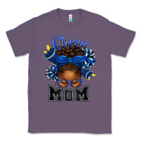 Lavender Cheer Mom Afro Messy Bun Classic Tee - texasbilliewilder