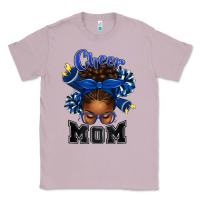 Lilac Cheer Mom Afro Messy Bun Classic Tee - texasbilliewilder