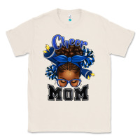 Natural Cheer Mom Afro Messy Bun Classic Tee - texasbilliewilder