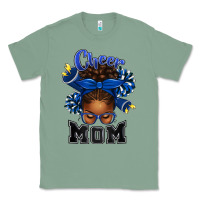 Sage Cheer Mom Afro Messy Bun Classic Tee - texasbilliewilder