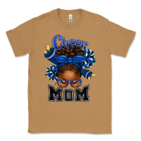 Toasted Coconut Cheer Mom Afro Messy Bun Classic Tee - texasbilliewilder