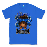 True Royal Cheer Mom Afro Messy Bun Classic Tee - texasbilliewilder