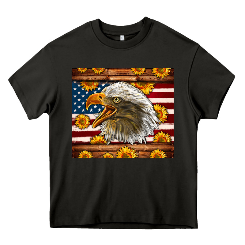 American Flag Eagle Tumbler Heavy Core Tee by LillyAllenDesigns | Teevron