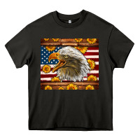 Asphalt American Flag Eagle Tumbler Heavy Core Tee - LillyAllenDesigns