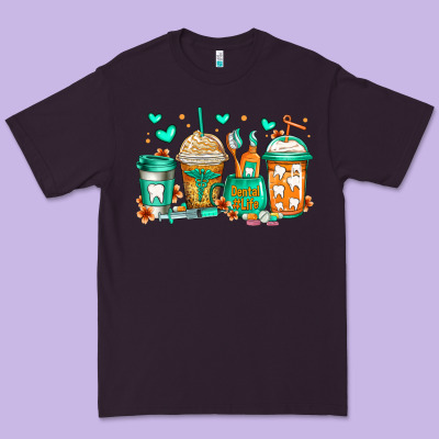 Dental Life Coffee Cups Premium Tee Designed By Jasminsmagicworld