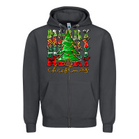 Smoke Merry Christmas Tree Zipper Hoodie - CowhideDigitalArt