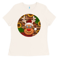 Bone cute reindeer head Christmas Ladies Tee - Jasminsmagicworld