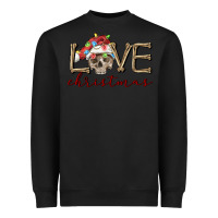 Black skull love christmas Heavyweight Sweatshirt - FaDigitalArtStudio