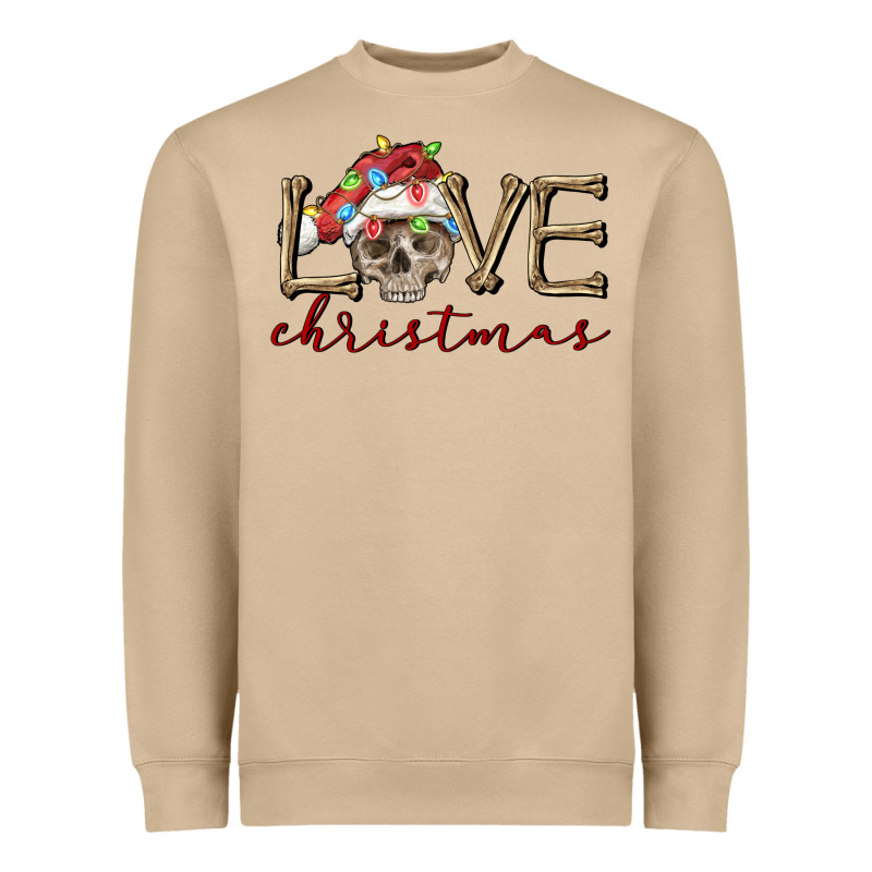 Skull Love Christmas Heavyweight Sweatshirt by FaDigitalArtStudio | Teevron