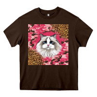 Chocolate Brown ragdoll cat Heavy Core Tee - LillyAllenDesigns