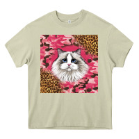 Mossy ragdoll cat Heavy Core Tee - LillyAllenDesigns