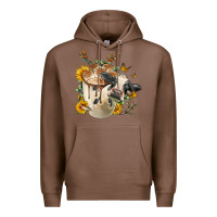 Chestnut Black And White Cow Coffee Premium Hoodie - FaDigitalArtStudio