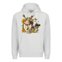 Dove Grey Black And White Cow Coffee Premium Hoodie - FaDigitalArtStudio