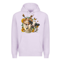 Lilac Black And White Cow Coffee Premium Hoodie - FaDigitalArtStudio