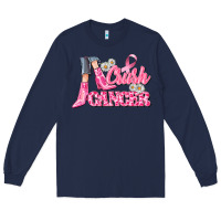 Navy crush cancer Long Sleeve Tee - CowGirlArtShop