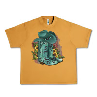 Peanut Butter Turquoise Cowboy Boots Urban Heavy Tee - JahusDesignShop