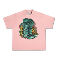 Salmon Turquoise Cowboy Boots Urban Heavy Tee - JahusDesignShop