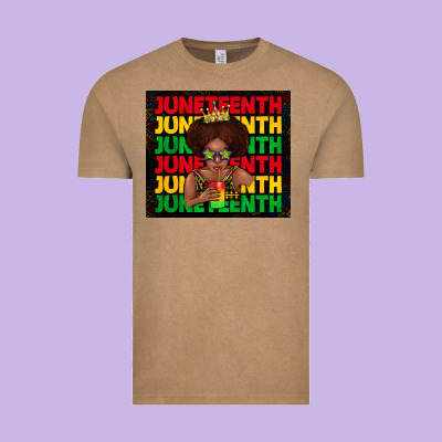 Juneteenth Cute Kid Vintage Tee Designed By Tumblerdesignbyshophia