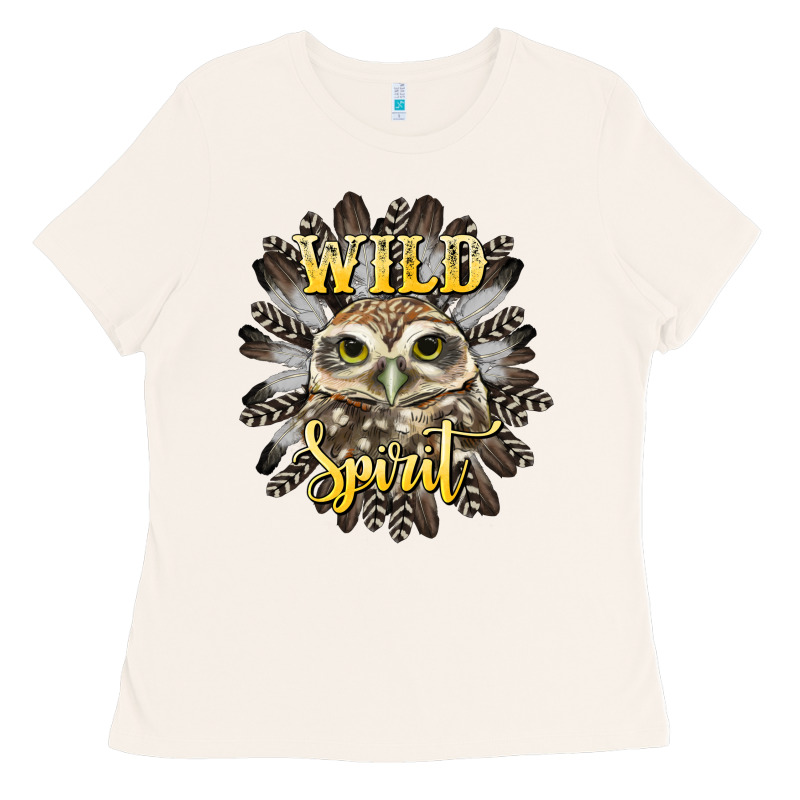 Wild Spirit Owl Ladies Tee by BarkalooDesign | Teevron