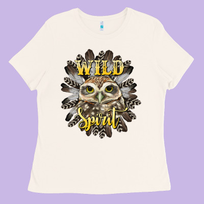 Wild Spirit Owl Ladies Tee Designed By Barkaloodesign
