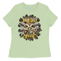 Matcha wild spirit owl Ladies Tee - BarkalooDesign