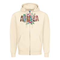 Sandshell abuela flowers Zipper Hoodie - RacoonDesign
