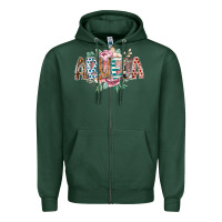 Sports Green abuela flowers Zipper Hoodie - RacoonDesign