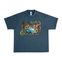 Midnight Navy Small town USA truck 4th of july Urban Heavy Tee - HowdyJamesFarm