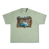 Oil Green Small town USA truck 4th of july Urban Heavy Tee - HowdyJamesFarm