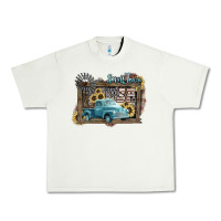 Pistachio Small town USA truck 4th of july Urban Heavy Tee - HowdyJamesFarm