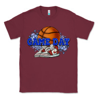 Burgundy Game day Basketball Classic Tee - NancyCooperArtShop