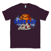 Plum Game day Basketball Classic Tee - NancyCooperArtShop