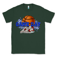 Sports Green Game day Basketball Classic Tee - NancyCooperArtShop