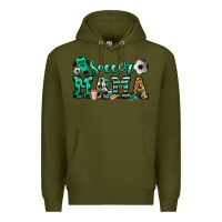 Army Green soccer mama Premium Hoodie - Jasminsmagicworld