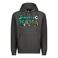 Charcoal Heather soccer mama Premium Hoodie - Jasminsmagicworld