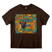 Chocolate Brown Fall Cutest Pumpkin In The Patch Cute Cow Tumbler Heavy Core Tee - LillyAllenDesigns