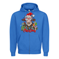 True Royal Mooey Christmas Zipper Hoodie - CowhideDigitalArt