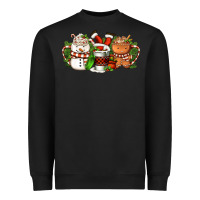 Black Christmas coffee cups Heavyweight Sweatshirt - FaDigitalArtStudio