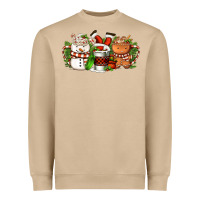 Mushroom Christmas coffee cups Heavyweight Sweatshirt - FaDigitalArtStudio