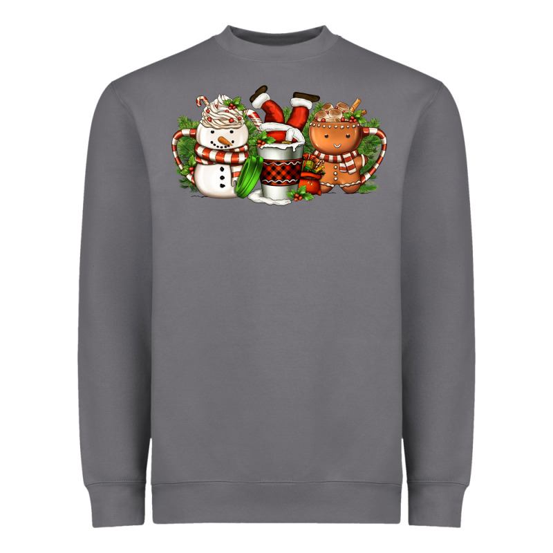 Christmas Coffee Cups Heavyweight Sweatshirt by FaDigitalArtStudio | Teevron