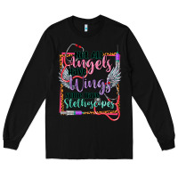 Black Not all angels have wings Long Sleeve Tee - CowGirlArtShop