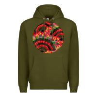 Army Green hispanic heritage month round earrings Premium Hoodie - BundleAndBundleShop