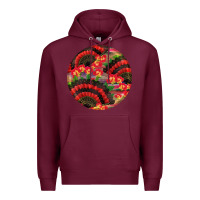 Burgundy hispanic heritage month round earrings Premium Hoodie - BundleAndBundleShop