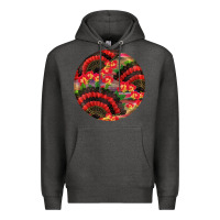 Charcoal Heather hispanic heritage month round earrings Premium Hoodie - BundleAndBundleShop
