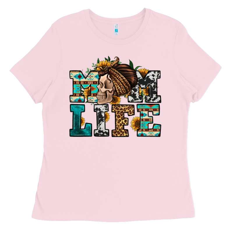 Western Momlife Skull With Bandana Ladies Tee by Jasminsmagicworld | Teevron